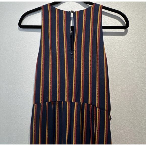 Plenty By Tracy Reese Size XS Navy Striped Wide Leg Jumpsuit Anthropologie Tie - Picture 4 of 9